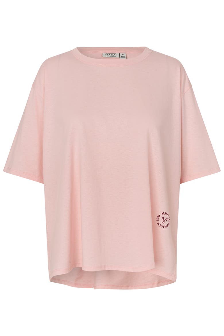 Madoreann Relaxed Round Neck T-Shirt, Alternate, color, Strawberry Cm