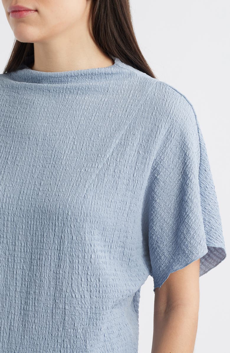 Vince Camuto Textured Mock Neck Top, Alternate, color, Sky