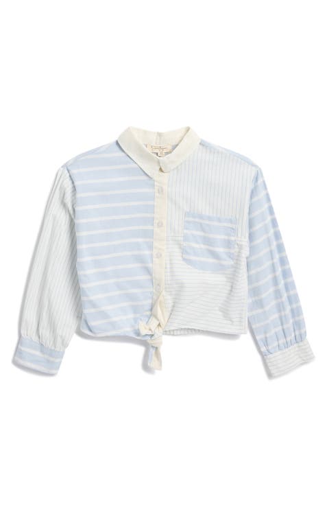 Kids' Tie Front Button-Up Shirt (Big Kid)