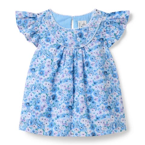 Floral Flutter Sleeve Top