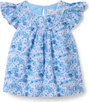 Janie and Jack Floral Flutter Sleeve Top