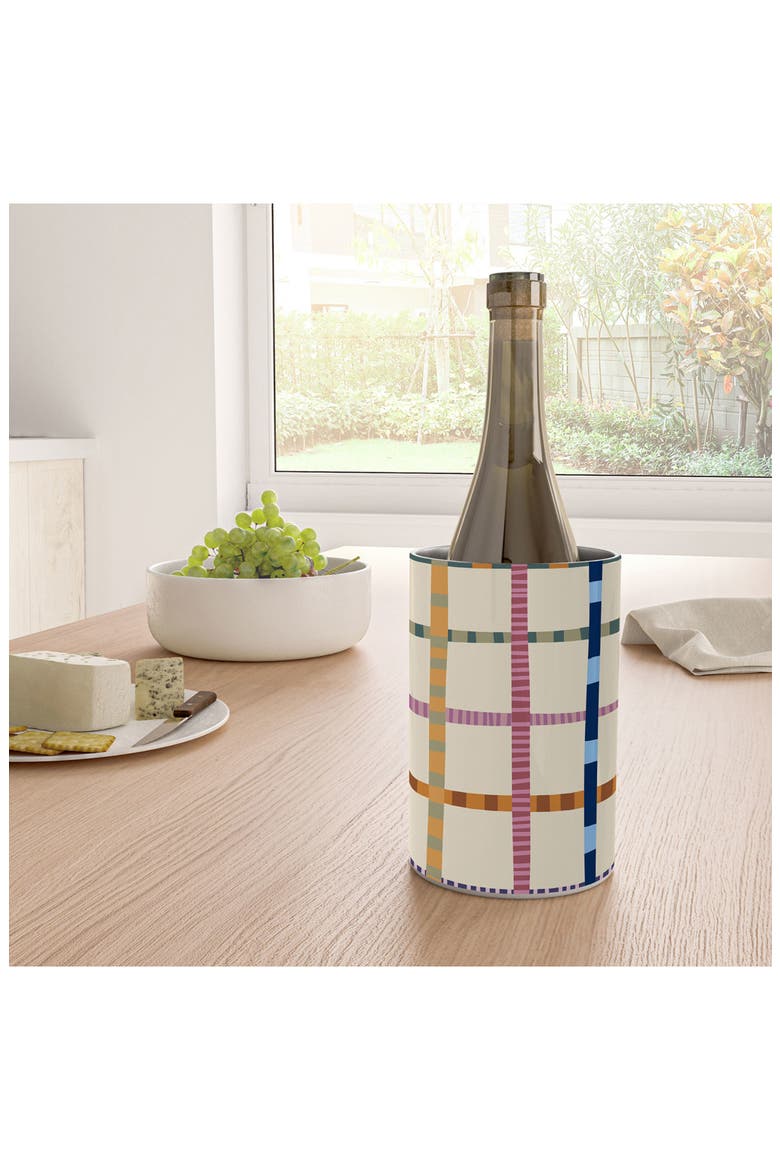 Colorful Grid Wine Chiller, Alternate, color, CREAM