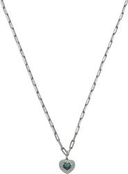 COACH Heart Crystal Pendant Necklace