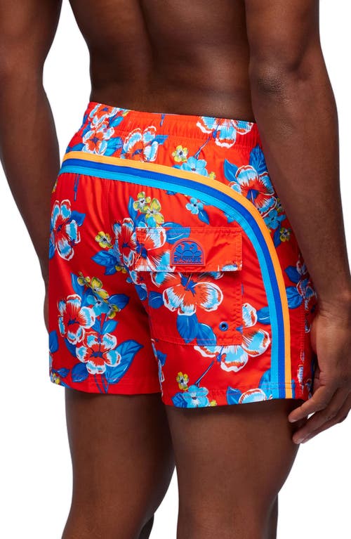 Sundek 7 Floral Boardshorts In Cheek