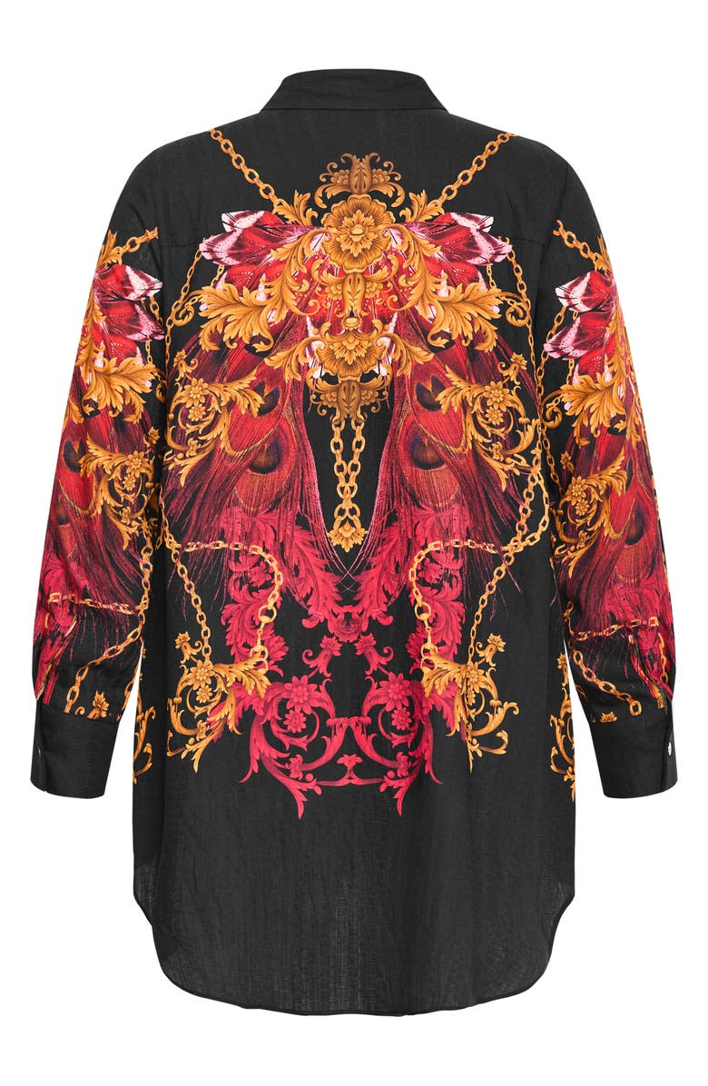 City Chic Savannah Shirt, Alternate, color, Ruby Lavish