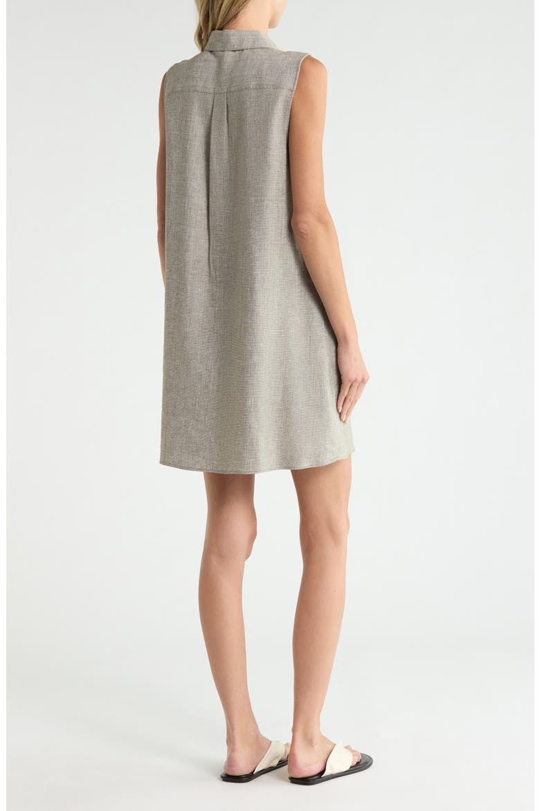Linen Blend Shirtdress, Alternate, color, KALAMATA