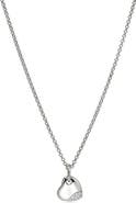 John Hardy Pebble Heart Pavé Diamond Short Pendant Necklace