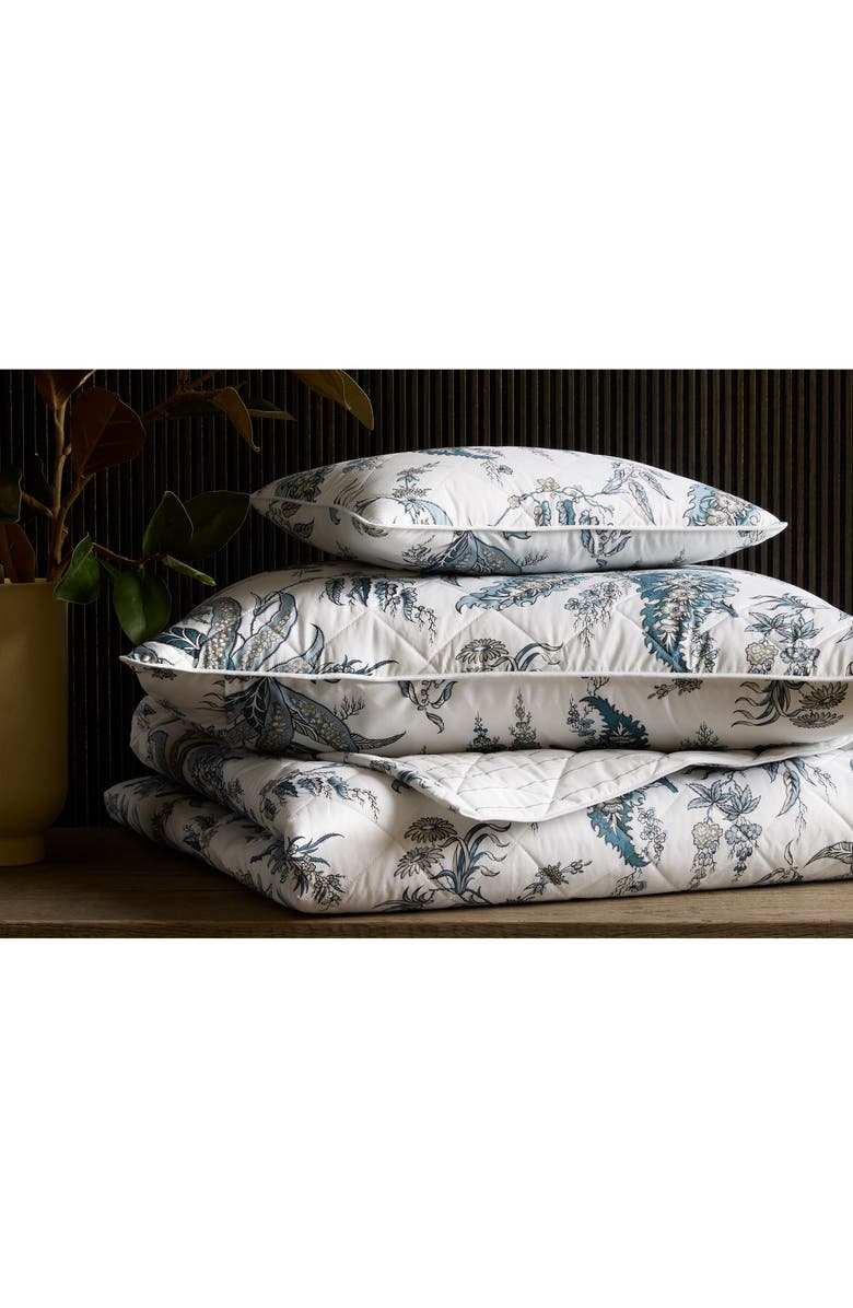 Matouk Apolline Quilted Boudoir Sham, Alternate, color, Mediterranean