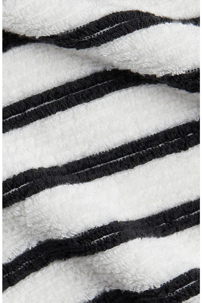 Resort Stripe Organic Cotton Towel, Alternate, color, PLASTER WITH SOFT BLACK