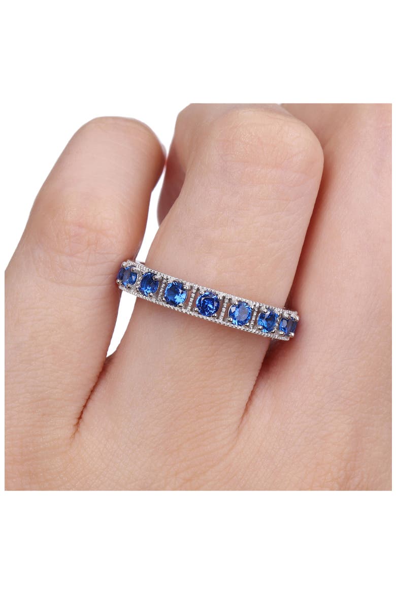 Polished Cubic Zirconia Band Ring, Alternate, color, BLUE