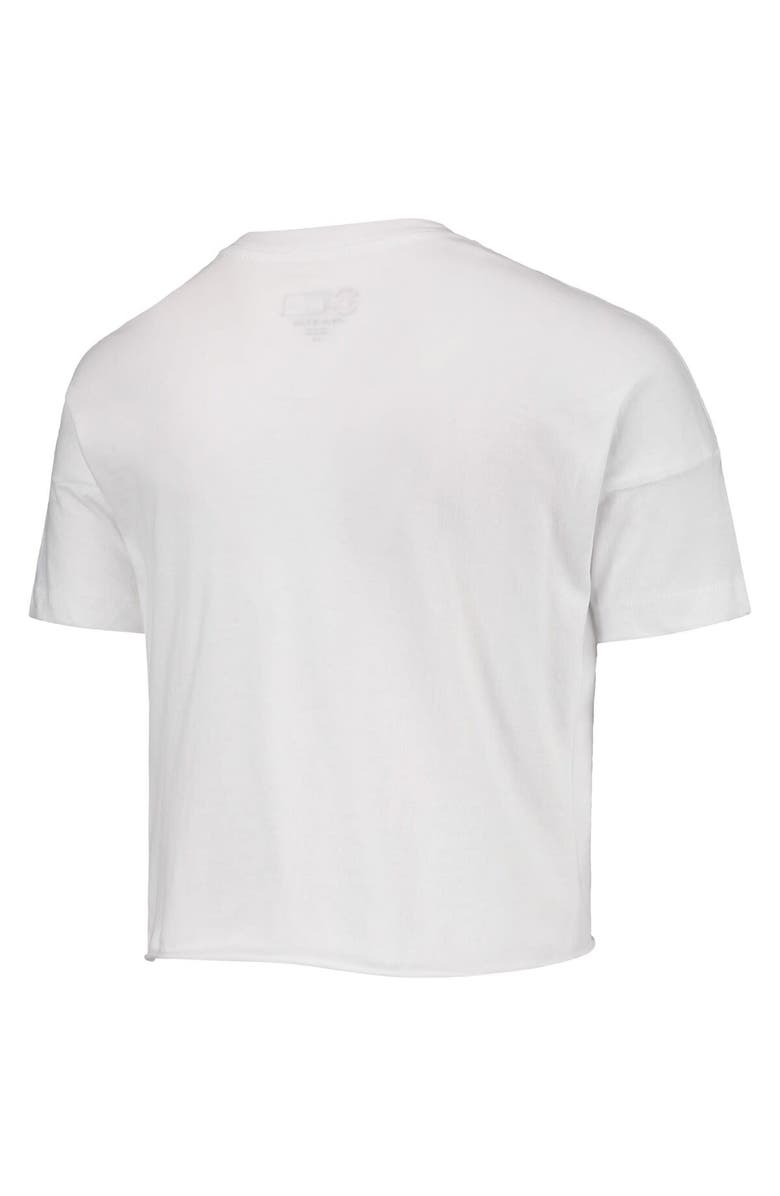 New Era Girls Youth New Era White Minnesota Twins Flip Sequin Heart Crop Top, Alternate, color,