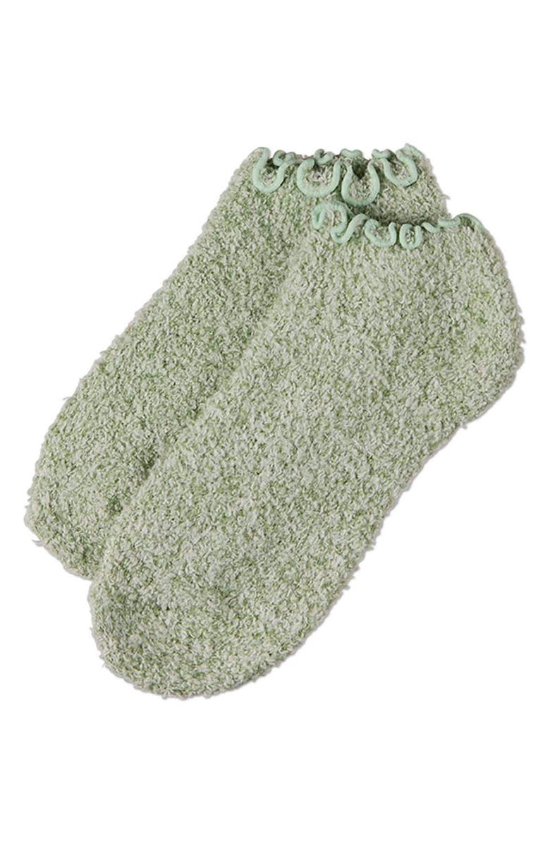 MeMoi Buttersoft Plus Scalloped Edge Ankle Socks, Alternate, color, Mint
