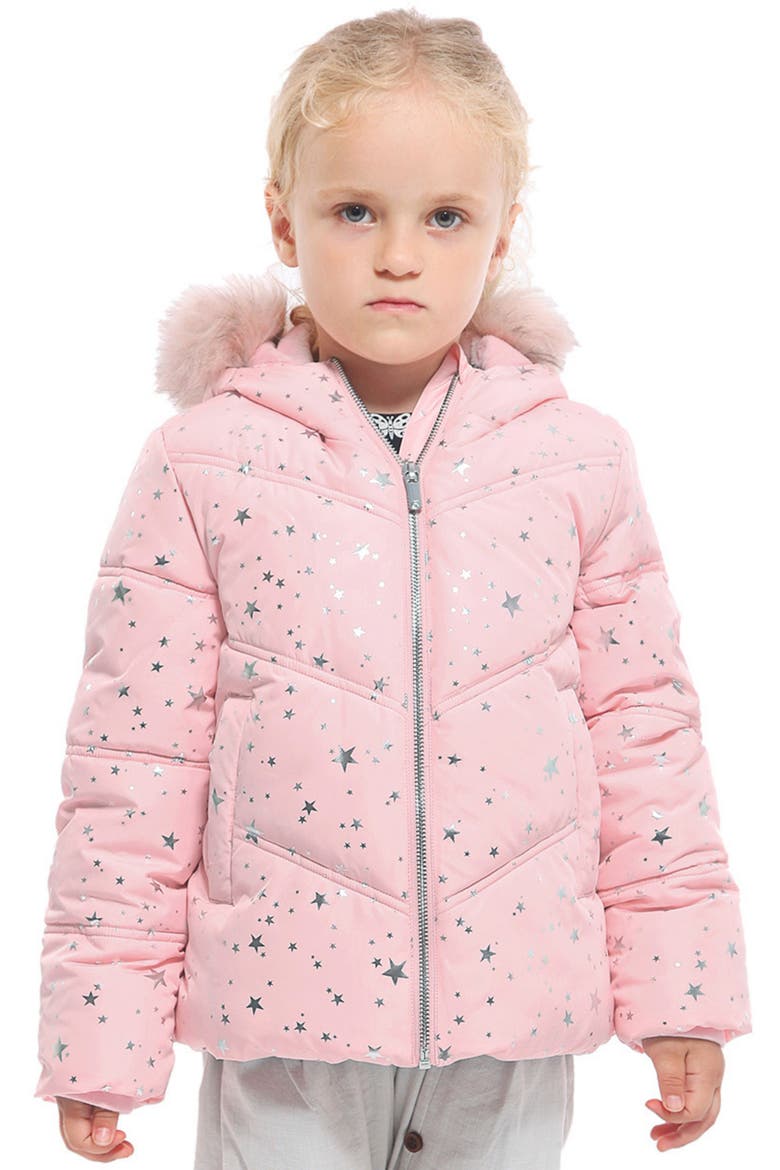 Kids' Heavyweight Puffer Jacket, Alternate, color, Crystal Rose with Silver Star