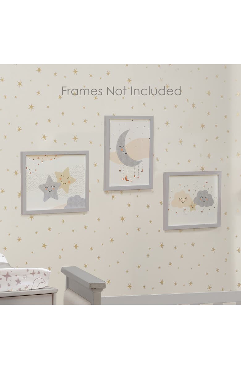 Lambs & Ivy Goodnight Moon 3-Piece Unframed Nursery/Child Wall Art- 11 inch x 14 inch, Alternate, color, White