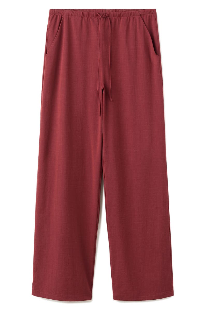 MANGO Drawstring Pants, Alternate, color, Red