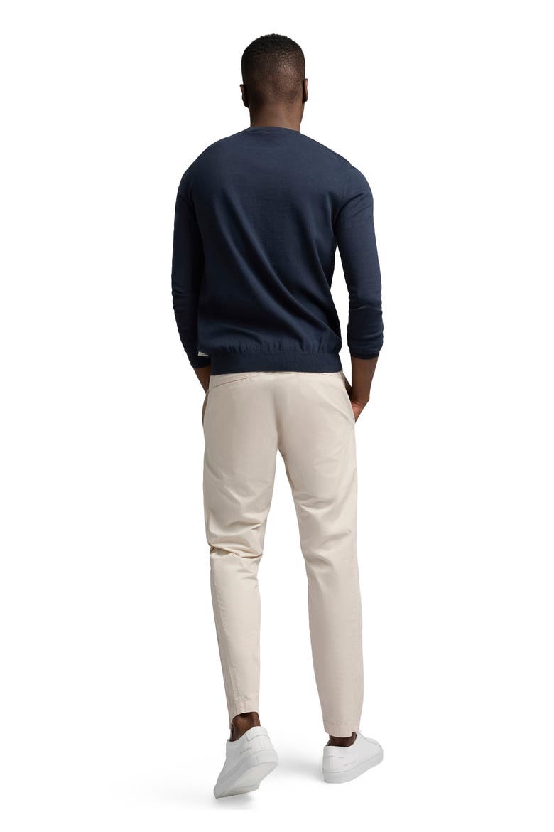 Fine Cotton Knit Long Sleeve Crewneck Sweater, Alternate, color, Midnight