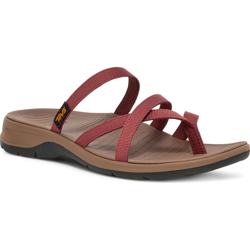 Teva Tirratraveler Flip Slide Sandal In Mahogany