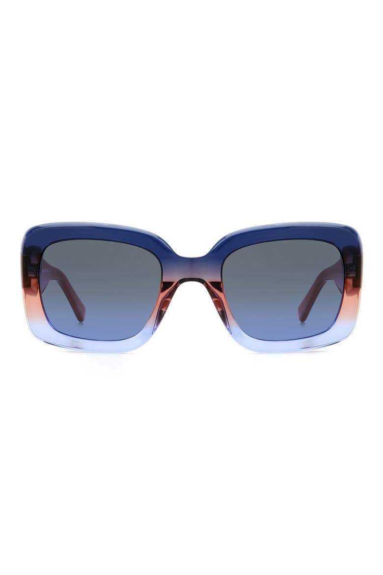 bellamys 52mm gradient rectangular sunglasses, Main, color, BLUE