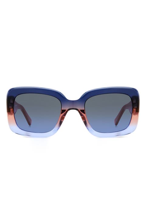 bellamys 52mm gradient rectangular sunglasses