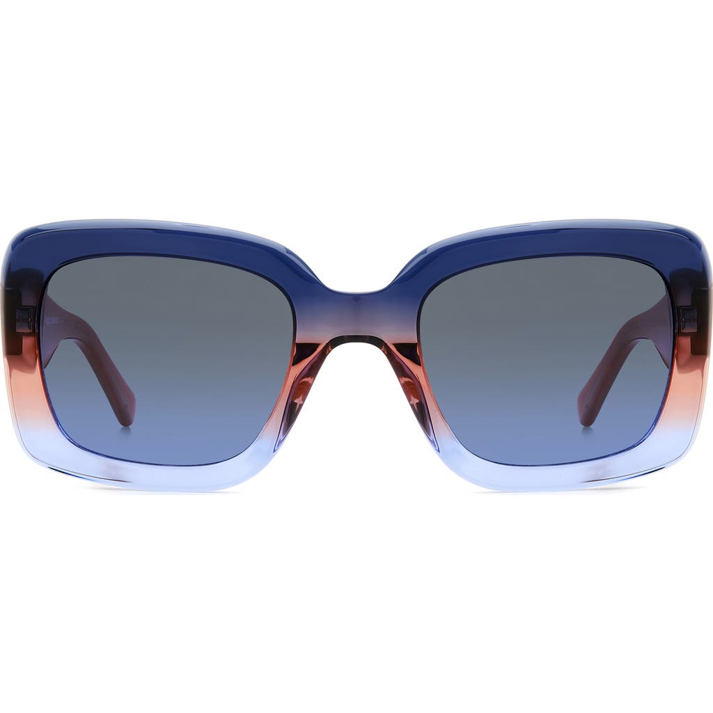 Kate Spade Bellamys 52mm Gradient Rectangular Sunglasses In Blue