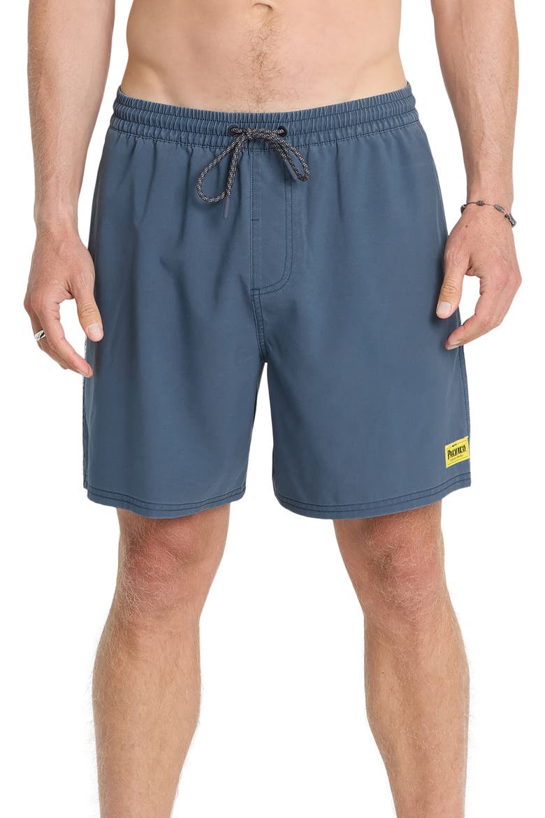 Pacifico Talavera Volley Swim Trunks, Main, color, DARK DENIM