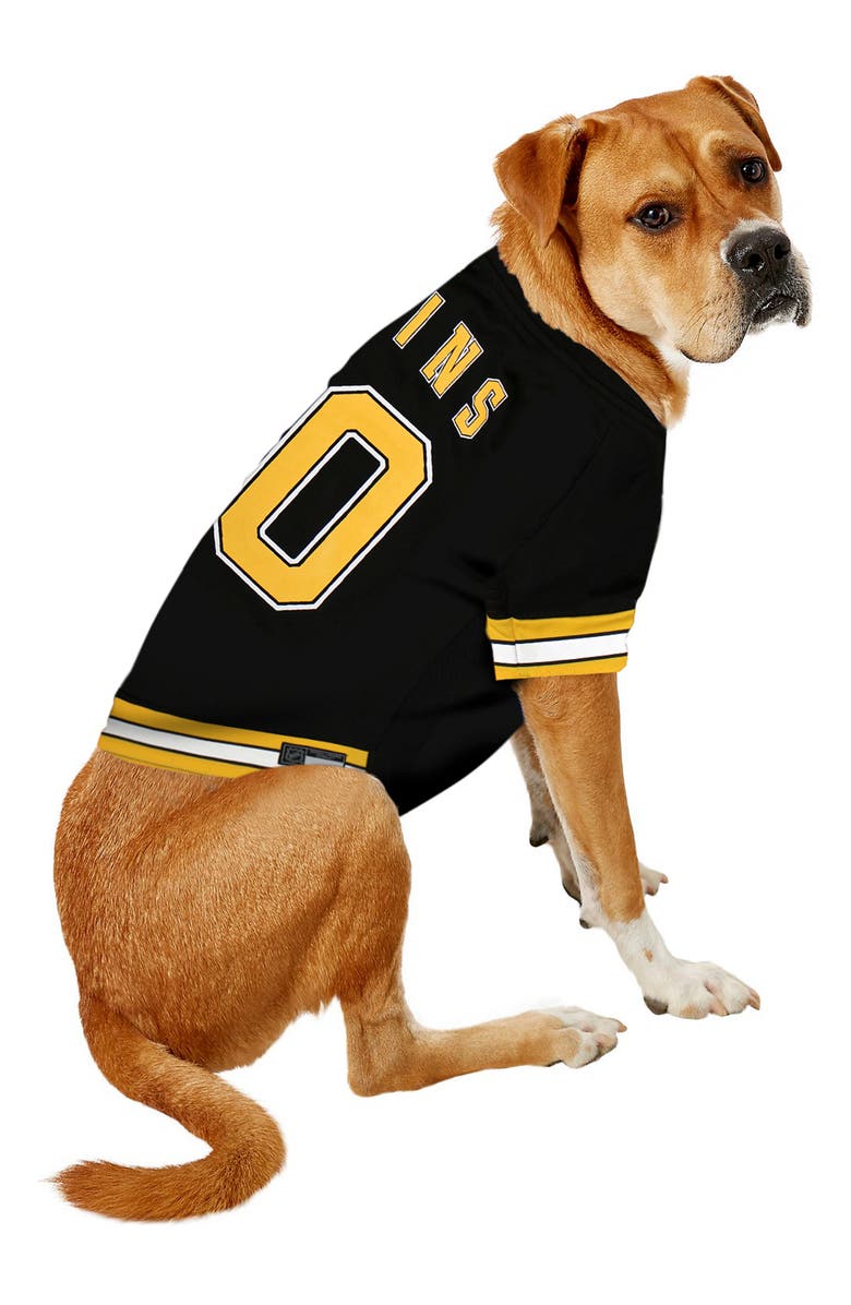 PETS FIRST Boston Bruins Dog Jersey, Alternate, color, Black