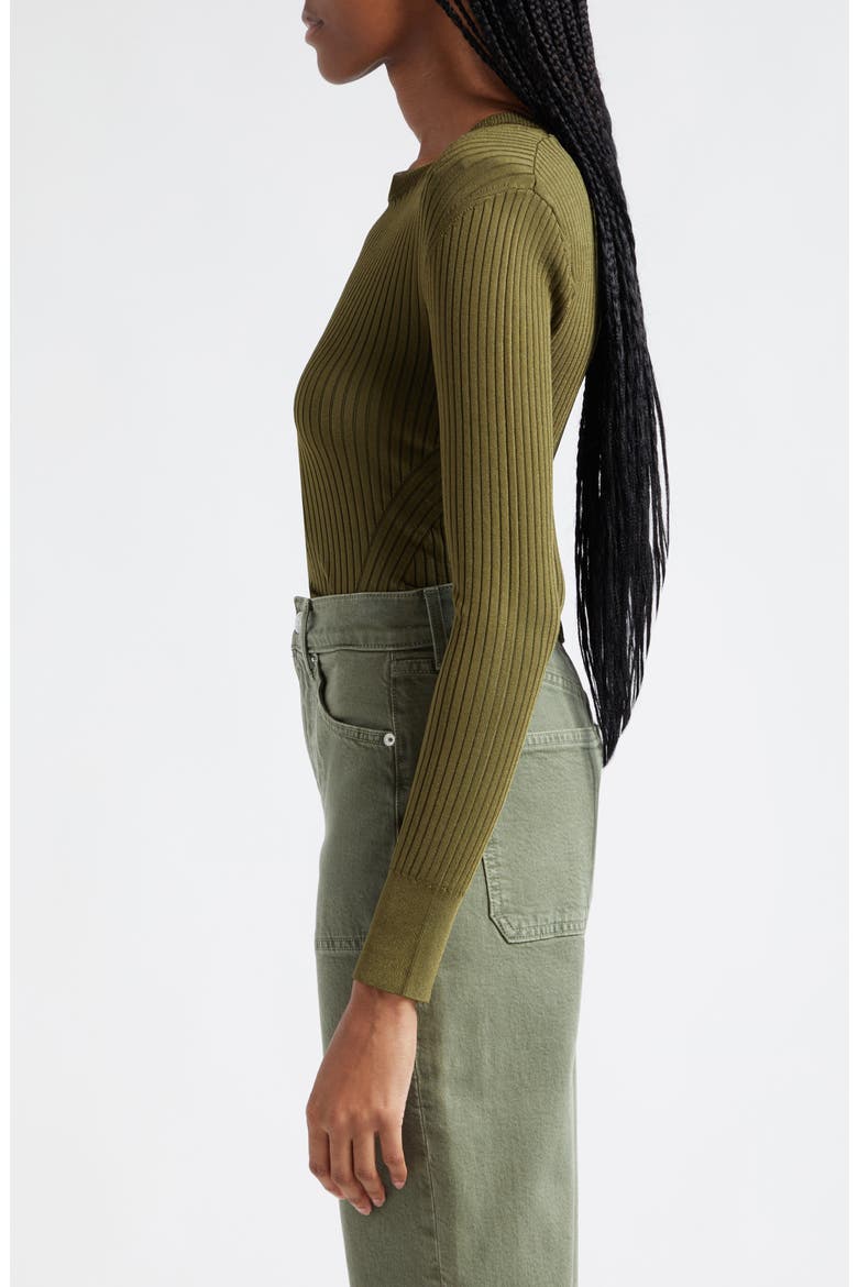 Acara Rib Sweater, Alternate, color, ARMY