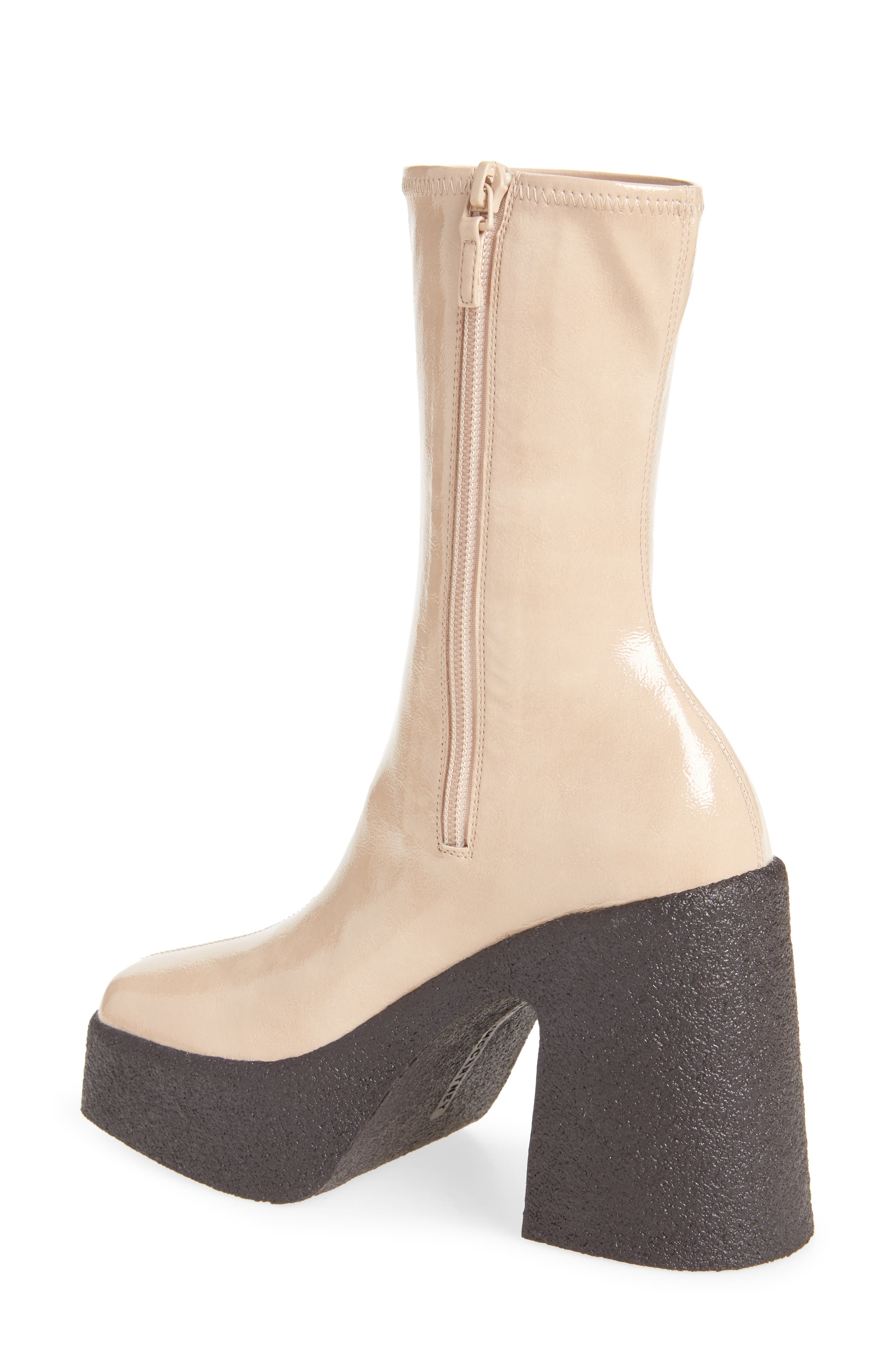 Square Toe Platform Bootie, Alternate, color, BEIGE