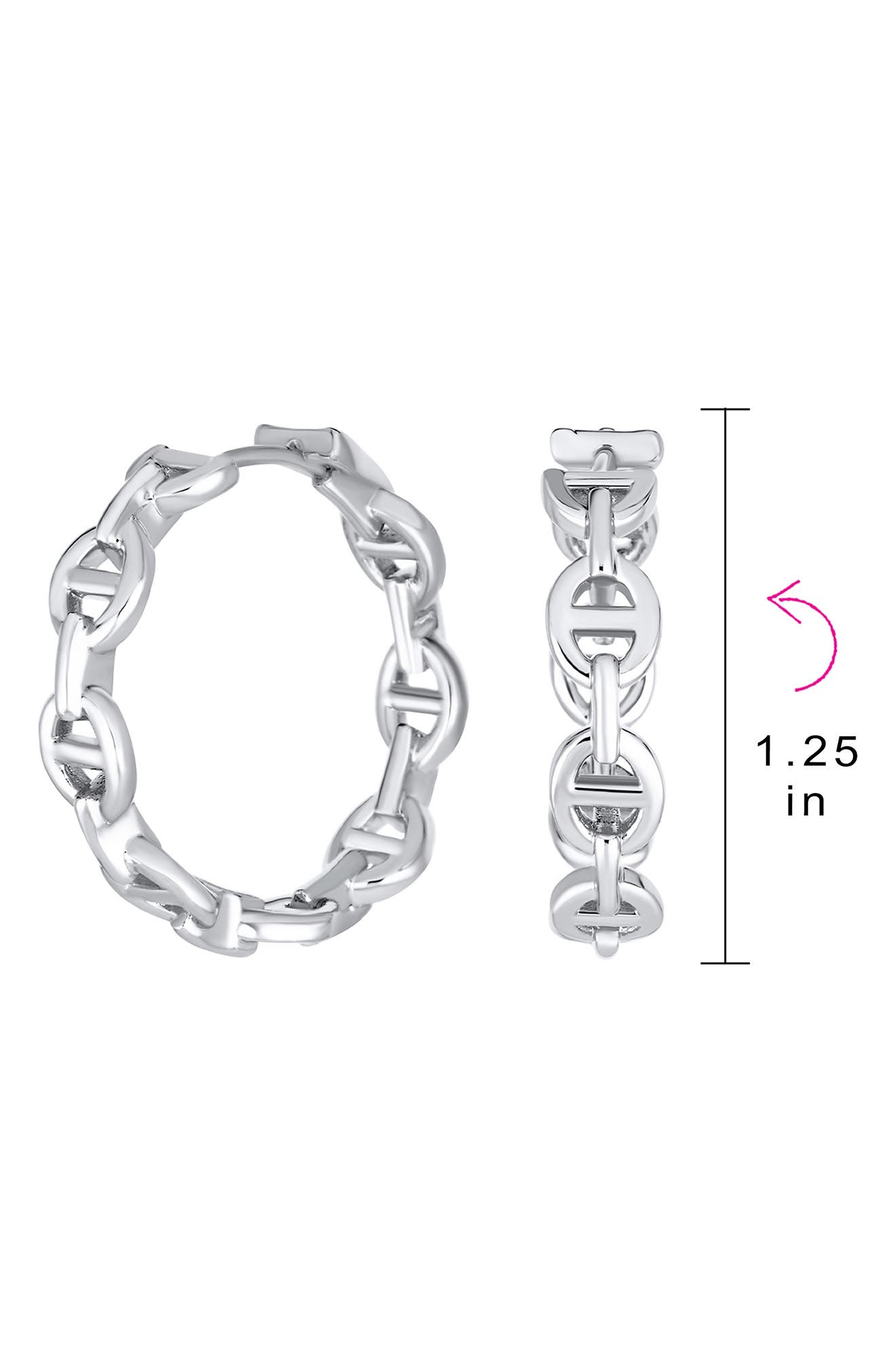 BLING JEWELRY Mariner Chain Link Hoop Earrings (Women) | Nordstromrack