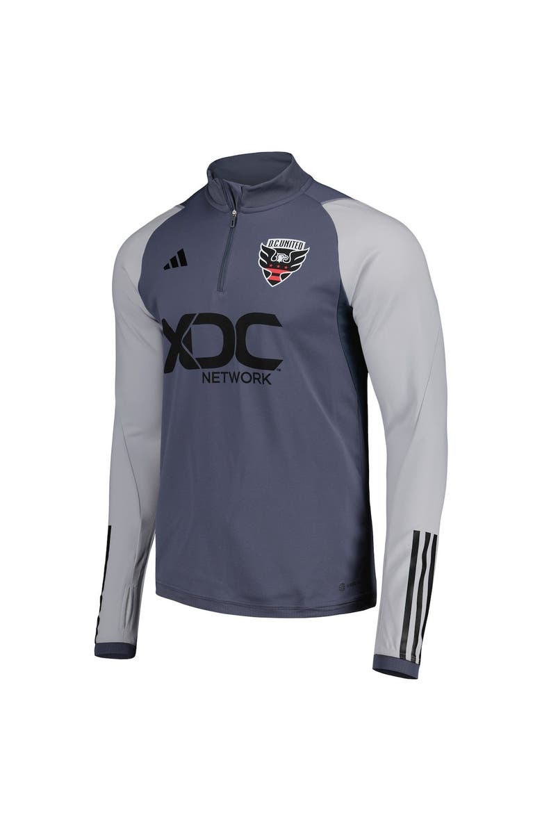 adidas Men's adidas Gray D.C. United 2023 On-Field AEROREADY Quarter-Zip Training Top, Alternate, color, 