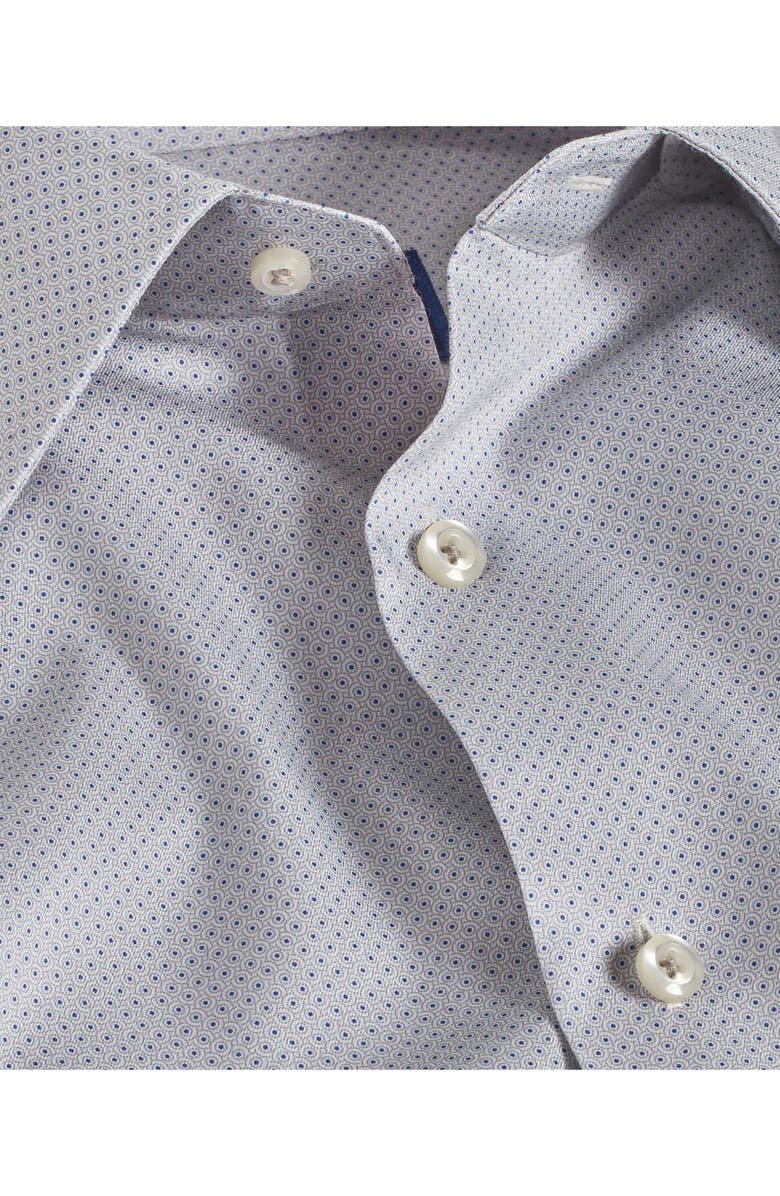 David Donahue Trim Fit Micromedallion Pima Cotton Dress Shirt, Alternate, color, 