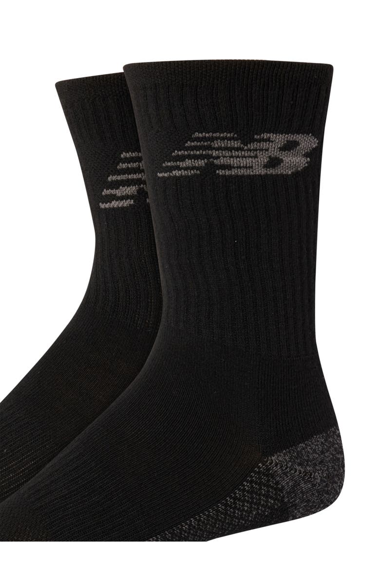 New Balance 2-pk Cool Performance Crew Socks, Alternate, color, Black