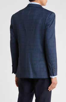 Plaid Stretch Knit Sport Coat