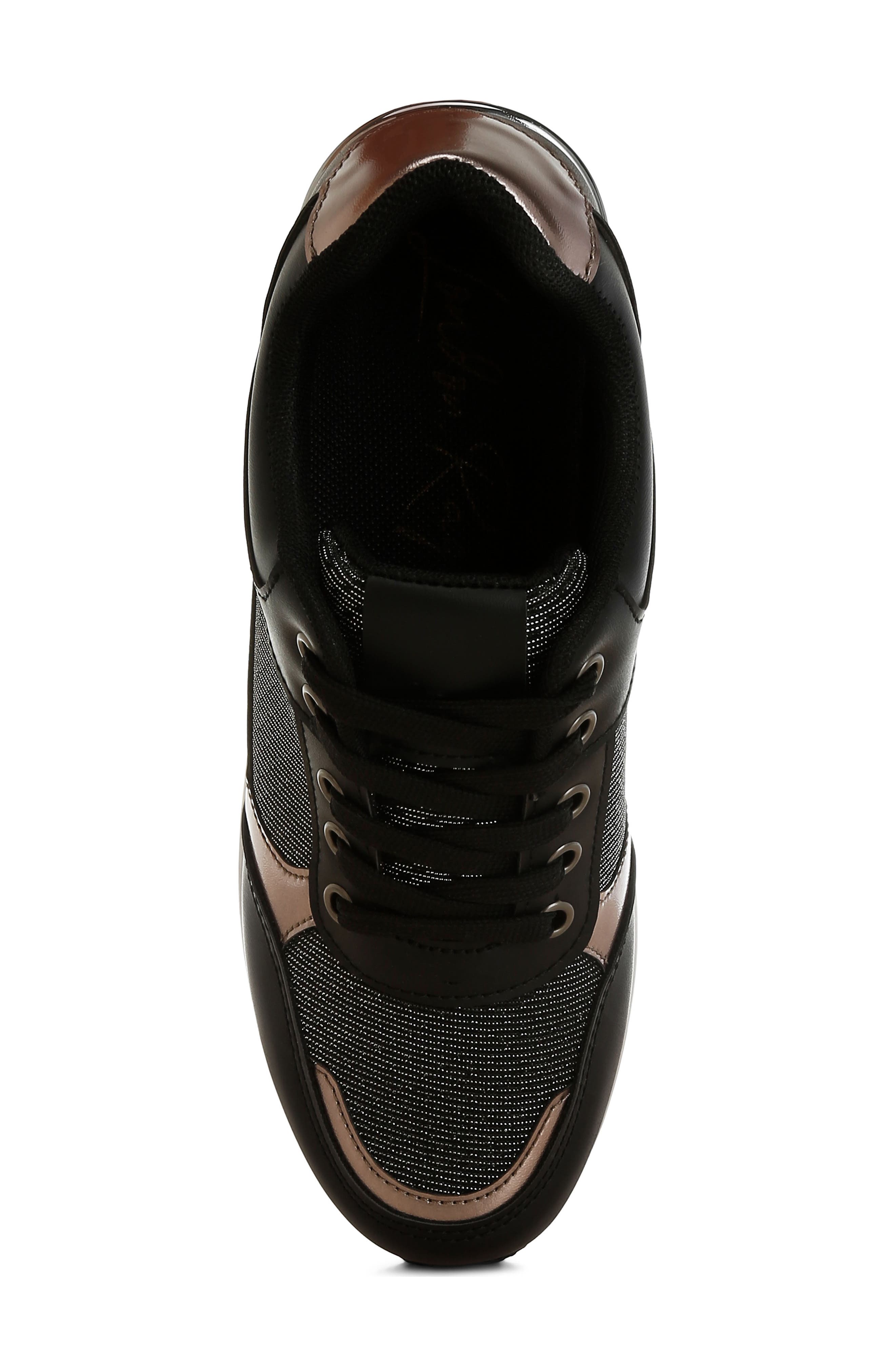 LONDON RAG Vespera Wedge Sneaker, Alternate, color, Black