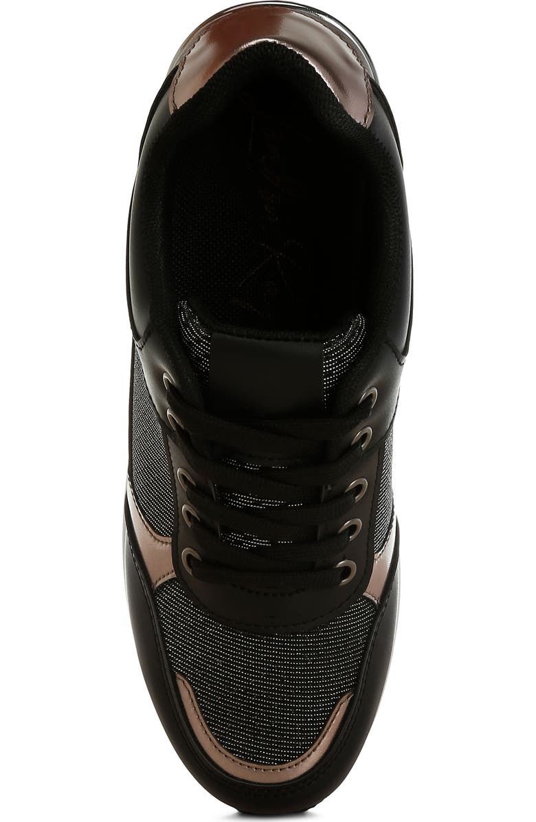 LONDON RAG Vespera Wedge Sneaker, Alternate, color, Black