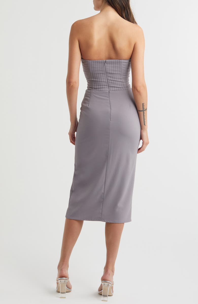 Mistress Rocks Strapless Corset Midi Dress, Alternate, color,