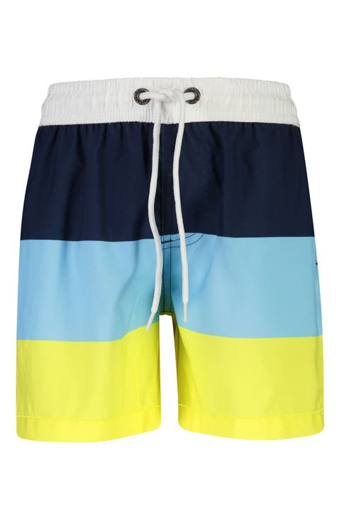 Block Stripe Swim Trunks (Little Boy)