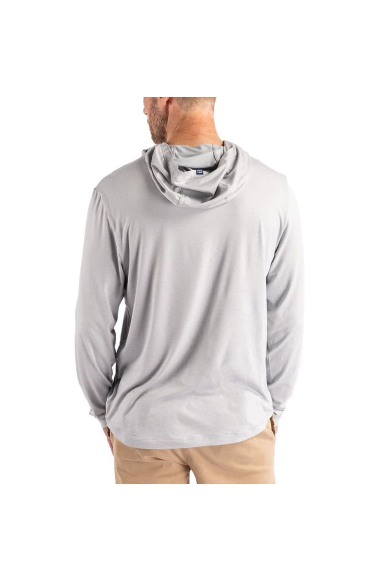 Men's Cutter & Buck Gray Virginia Tech Hokies Coastline Recycled Double-Peached Hooded Pullover, Alternate, color, Gray