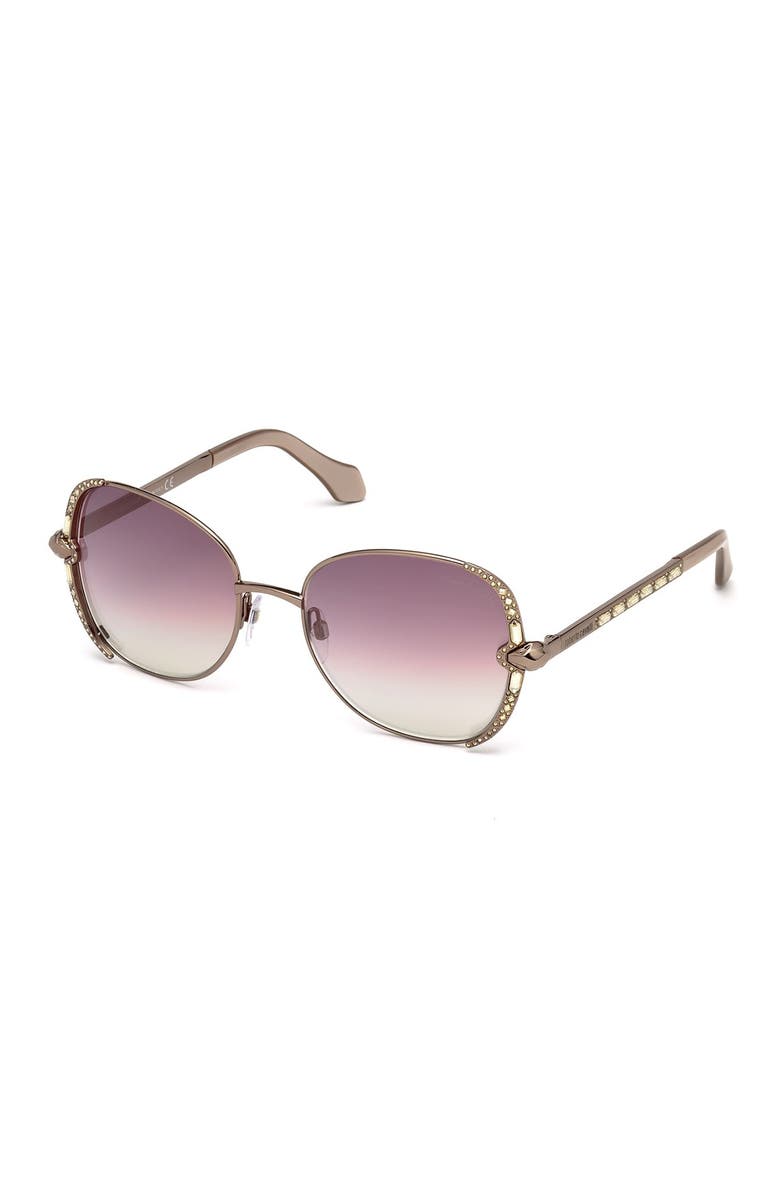 Roberto Cavalli Subra Square 56mm Sunglasses, Main, color, 