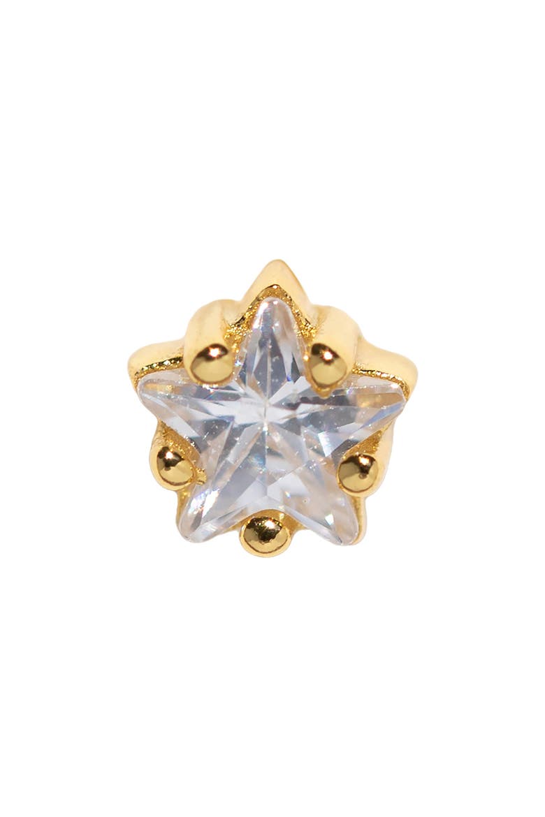Teeniest Brightest Star Piercing Style Single Stud Earring, Main, color, GOLD