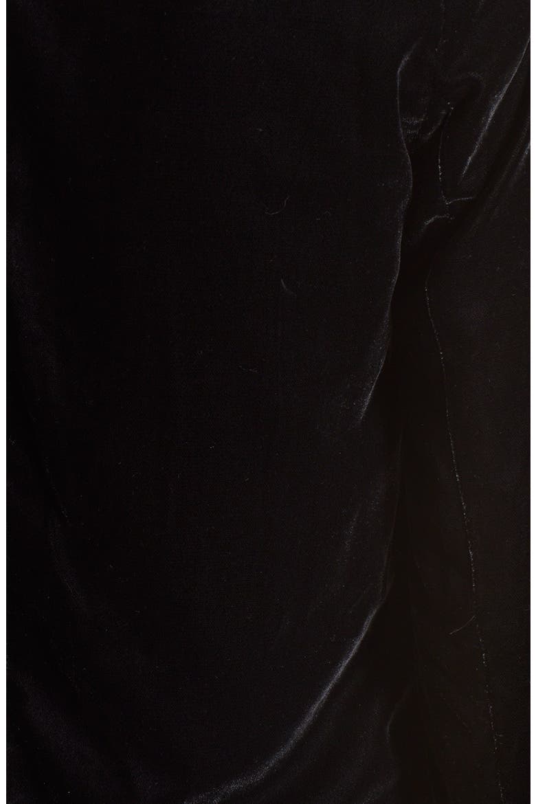 Slouchy Velvet Blazer, Alternate, color, BLACK