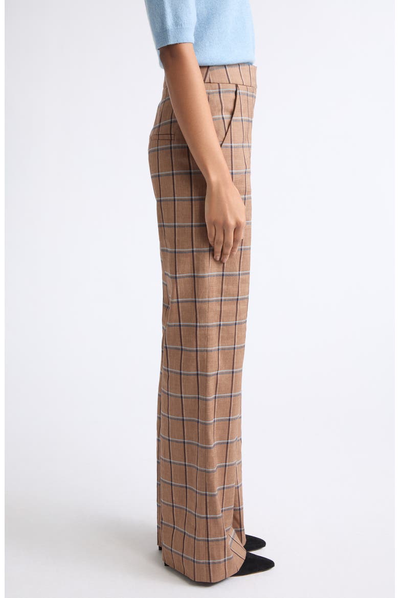 Tonelli Plaid Wide Leg Pants, Alternate, color, OCHRE MULTI