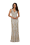 Beaded V-Neck Gown