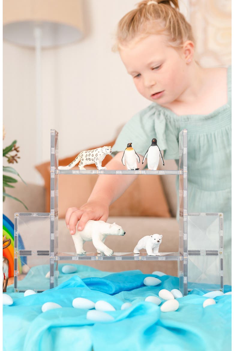 Kids' Clear Magnetic Tiles 12-Piece Rectangle Pack, Alternate, color, CLEAR