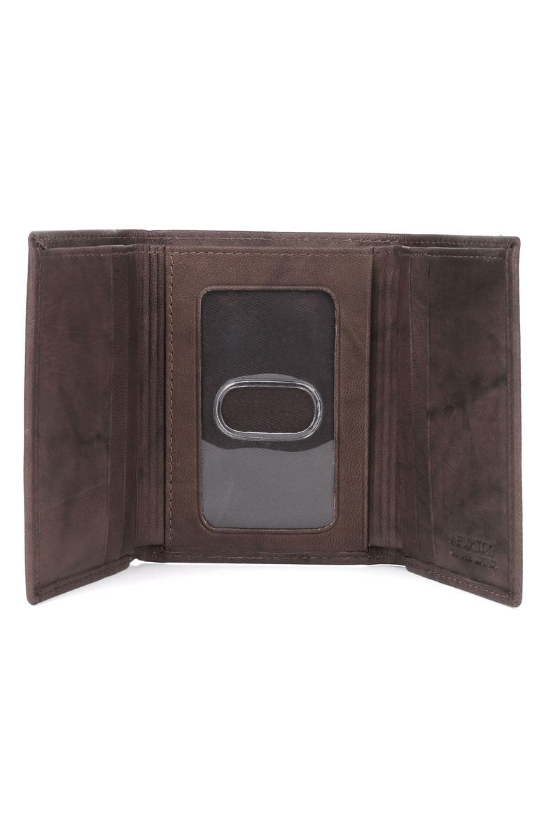 BUXTON RFID Three-Fold Leather Wallet, Alternate, color, Tan