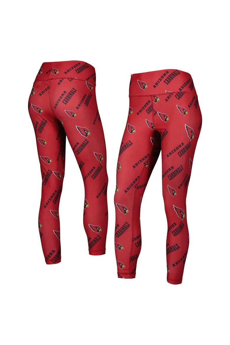 Women's Concepts Sport Cardinal Arizona Cardinals Breakthrough Allover Print Lounge Leggings, Main, color, Cardinal