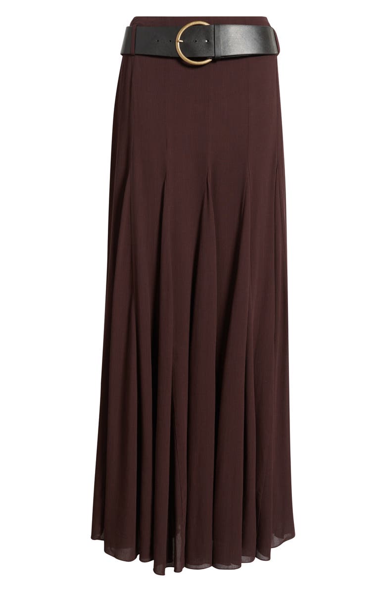 MANGO Belted Skirt, Alternate, color, Maroon
