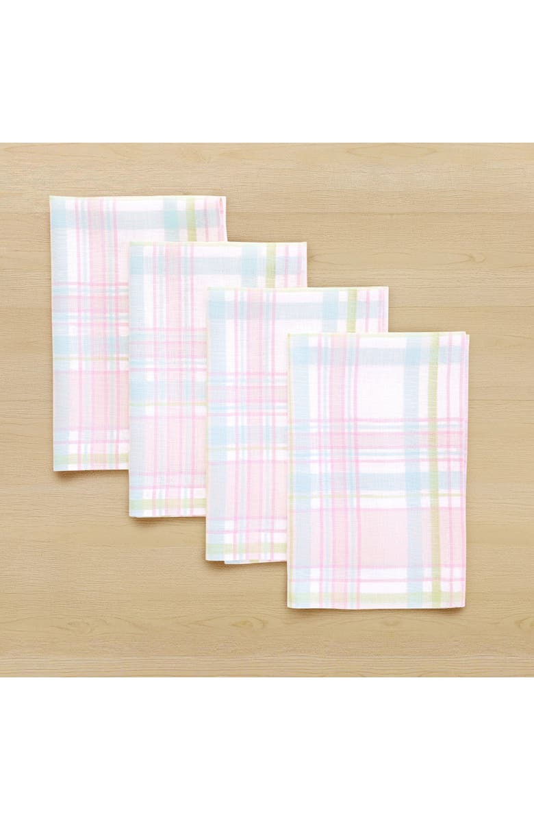Solino Home Linen Dinner Napkins - Palm Beach Plaid, 20" x 20", Main, color, Palm Beach Plaid
