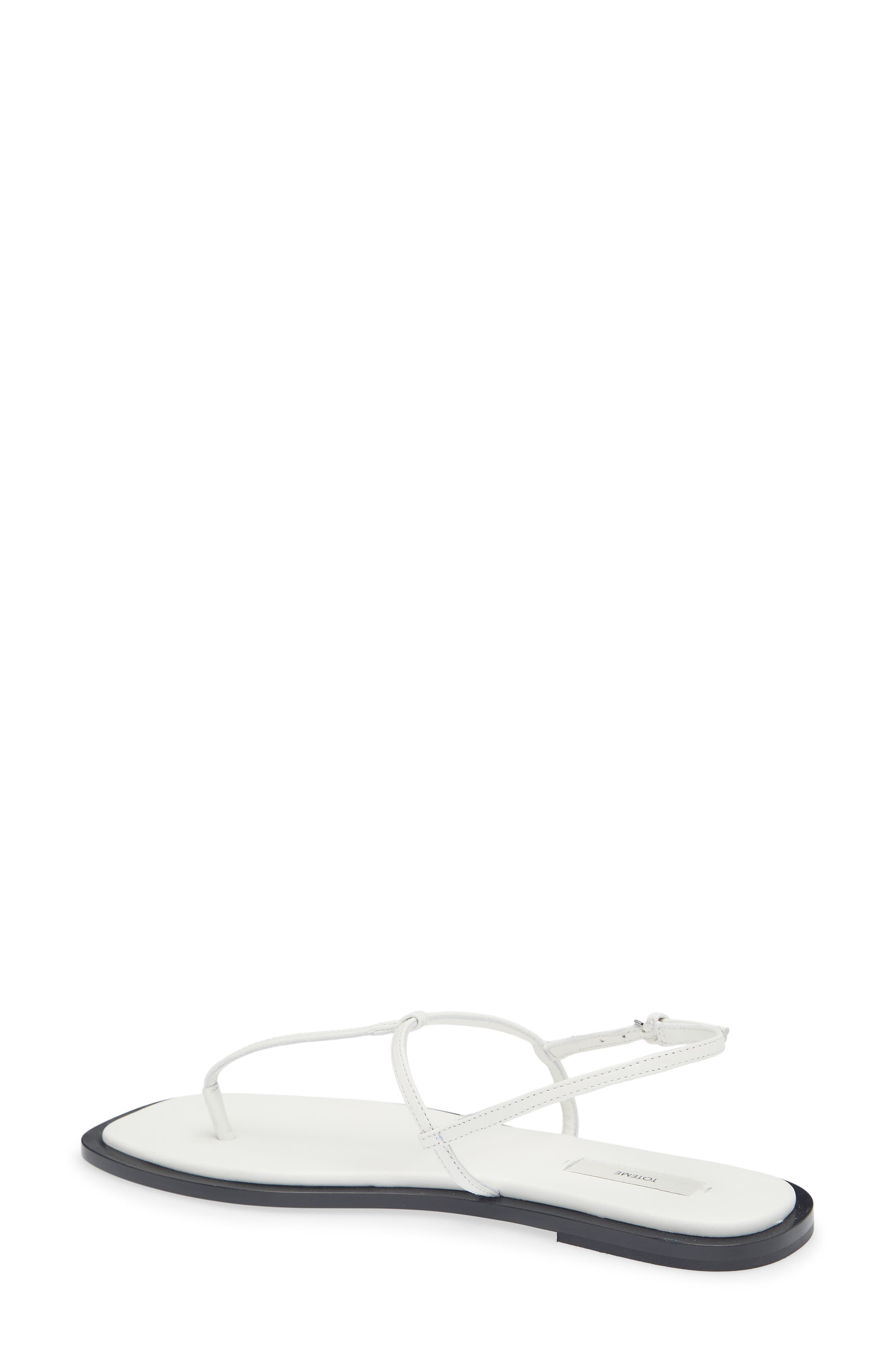 TOTEME T-Strap Sandal, Alternate, color, White/ Black