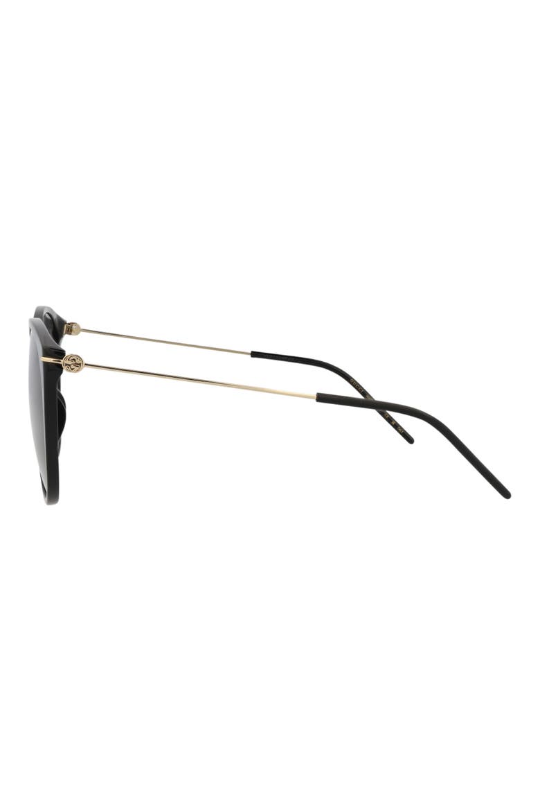 58mm Round Sunglasses, Alternate, color, BLACK/ GOLD/ GREY